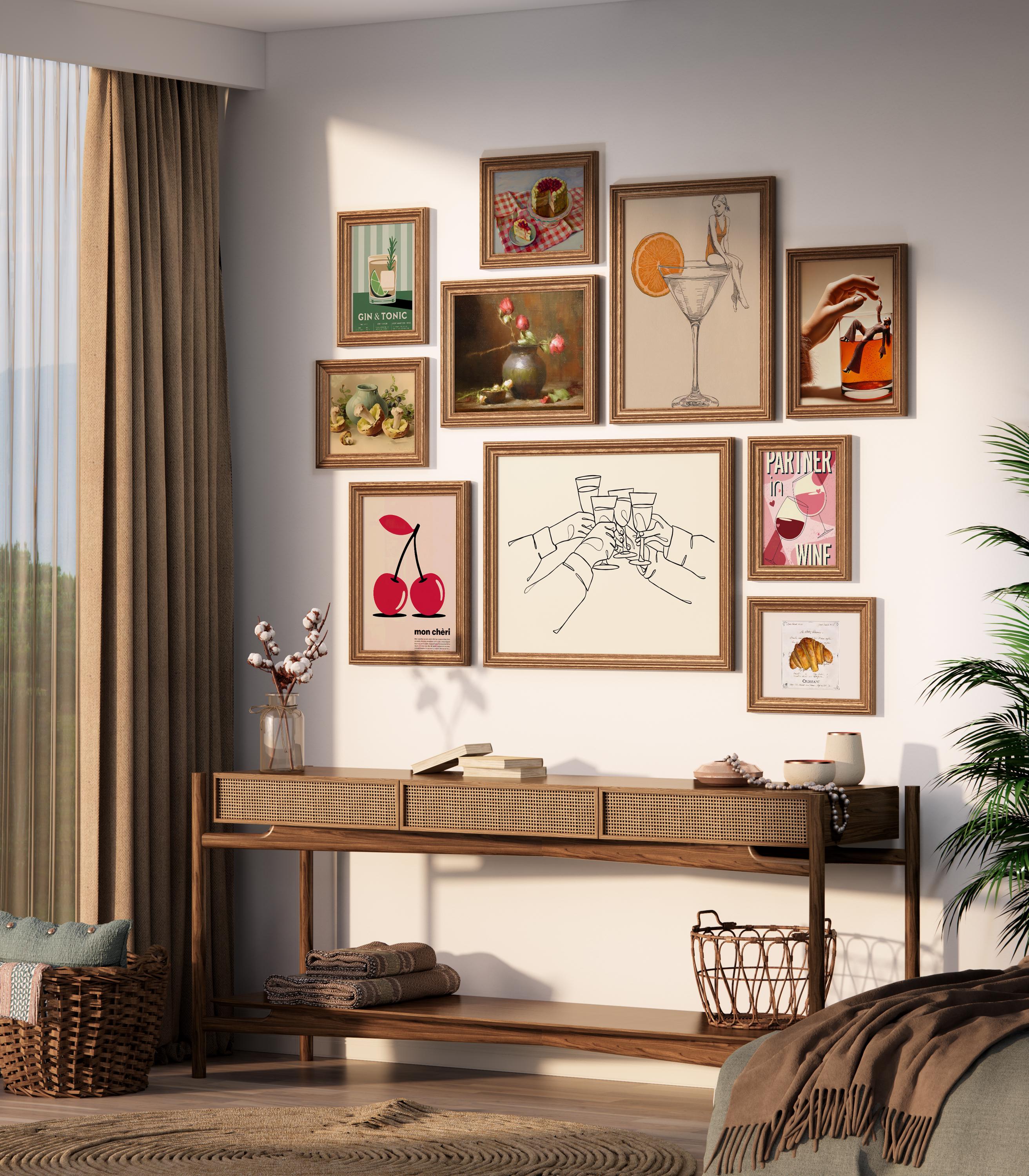 Kitchen Wall Decor Printable Art Set, Modern Kitchen Gallery Wall ...