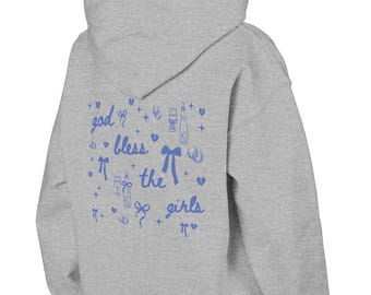 God Bless The Girls Youth Back Design Hoodie Emo Cowgirl Hoodie