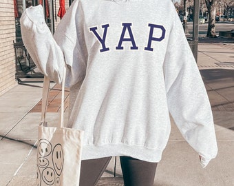 Yapper Sweatshirt Yap Shirt Clean Girl Aesthetic Top Trending Items Gen Z Shirt Preppy Stuff Best Friend Gift Professional Yapper