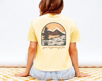 You're Gonna Go Far Comfort Colors Vintage Style Folk Music Festival Crop T-Shirt