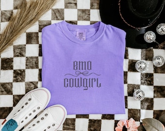 Emo Cowgirl Comfortcolors Shirt Coquette Cowgirl Graphic Tee Country Music Tee Southern Gothic Yallternative Rodeo Shirt Goth Cowgirl Shirt