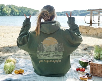You're Gonna Go Far Vintage Style Folk Music Festival Hoodie