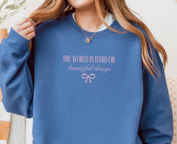 The World Is Hard On Beautiful Things Cloud 9 Emo Cowgirl Crewneck Sweatshirt Country Concert Outfit