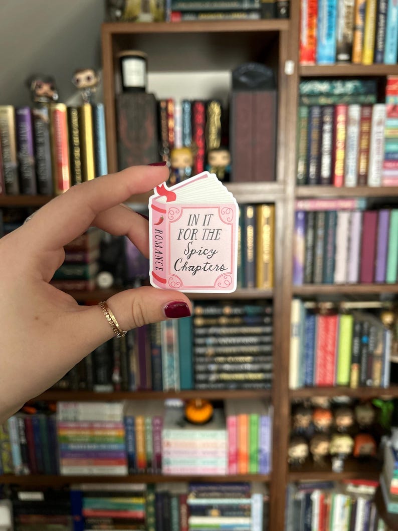 Book Lover Sticker Set | Romance Thriller Reader Stickers | Spicy Chapters & Plot Twists Booktok Vinyl Decals Romance