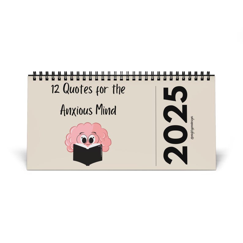Desktop Calendar, Anxiety Quotes, Inspirational Calendar, 2025 Planner
