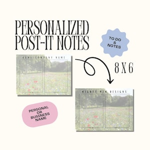 Customized Nature Inspired Post-It® Note Pads, Personalized Sticky Notes, To-Do List Stationery, Custom Office Supplies, Gifts for Coworkers