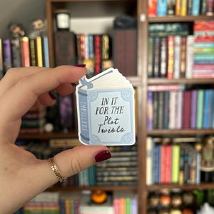 Book Lover Sticker Set | Romance Thriller Reader Stickers | Spicy Chapters & Plot Twists Booktok Vinyl Decals Thriller