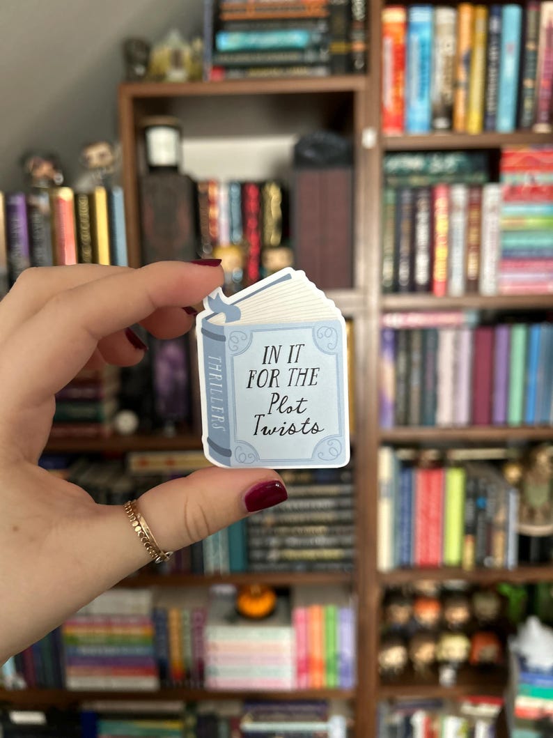 Book Lover Sticker Set | Romance Thriller Reader Stickers | Spicy Chapters & Plot Twists Booktok Vinyl Decals Thriller