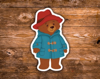 Pegatina de vinilo de oso de mermelada / Pegatina impermeable de oso lindo / Calcomanía para portátil con temática cottagecore para botella de agua