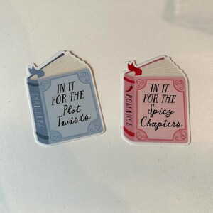 Book Lover Sticker Set | Romance Thriller Reader Stickers | Spicy Chapters & Plot Twists Booktok Vinyl Decals bild 6