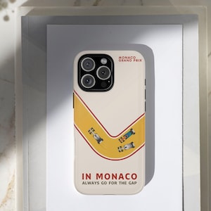 Formula 1 Phone Case, Monaco Grand Prix Racing Cover For iPhone 16 15 14 13 12 Pro,Samsung S25 S24 S23 S22, Google Pixel 9, 8, 7 Racing Gift