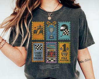 Retro Racing Shirt, Vintage Fan Tee, Race Day Gift, Motorsport Club Aesthetic, Car Enthusiasts T-Shirt, Preppy Racing Clothing