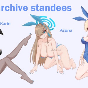 Blue Archive acrylic bunny standee - Karin, Asuna, Toki