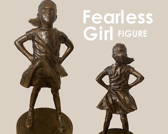 Fearless Girl Bronze Sculpture, Fearless Girl Figure, Bronze 3D Printed Figure, New York Street Art Figure, Gift For Him/Her, TableTop Decor