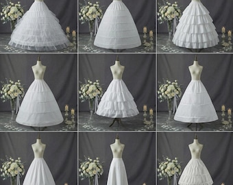 White petticoat for costumes and bridal gowns, Petticoat quince dress, Wedding dress petticoat, Hoop skirt women, White bridal underskirt