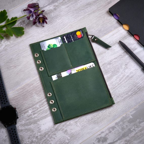 card binder inserts Loose Leaf Papers Refill - Pockets A5 | Insert High clarity Leather Binder Insert, Card Holder