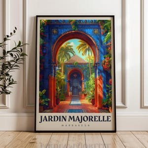 Jardin Majorelle Print: Morocco Travel Poster, Marrakesh Wall Art
