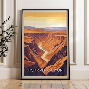 Fish River Canyon-tryck: Namibia-reseposter, Afrikanskt konstverk