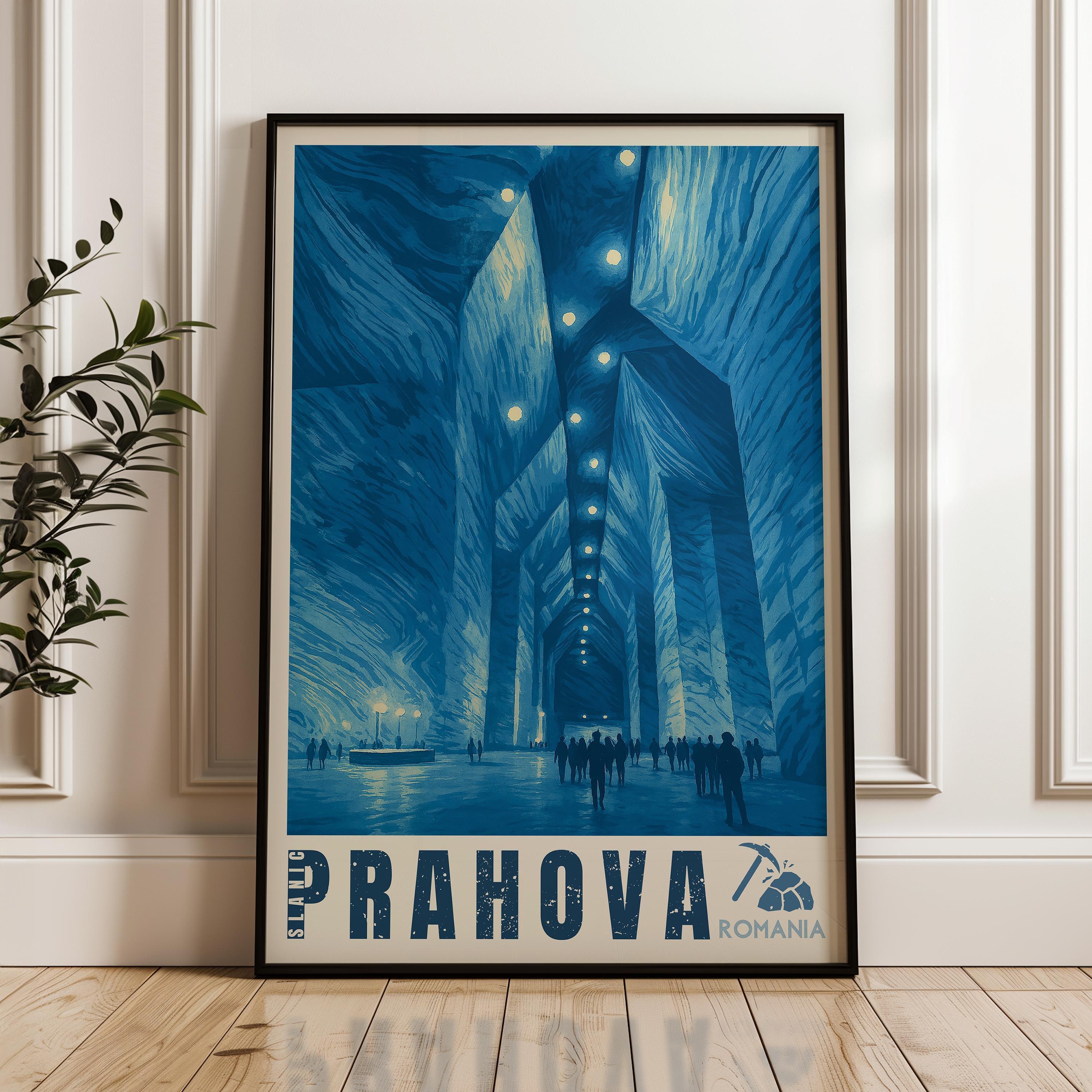 Slanic Prahova Salt Mine Print: Romania Travel Poster, Home Decor