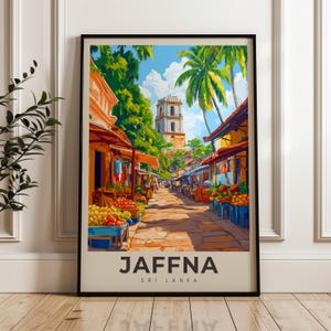 Jaffna Sri Lanka Travel Poster: South Asian Illustration Art Print