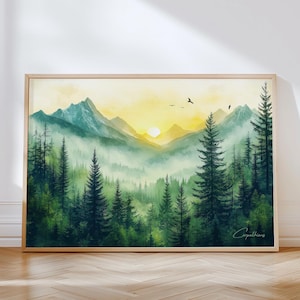Carpathian Mountains Print: Romania Travel Poster, Home Decor