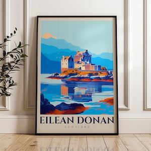 Eilean Donan Castle Print: Scotland Travel Poster