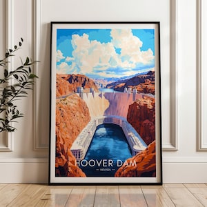 Hoover Dam Art Print: Nevada Travel Poster