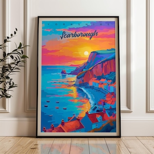 Scarborough Travel Poster: Yorkshire Coast, UK Wall Art