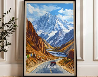 山の風景画、森の湖のアンティーク油絵、雪山の壁画、手描きの