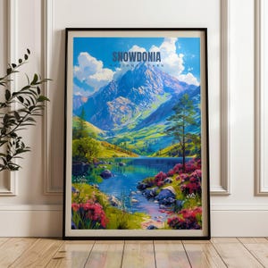 Snowdonia National Park Travel Poster: Wales Art Print