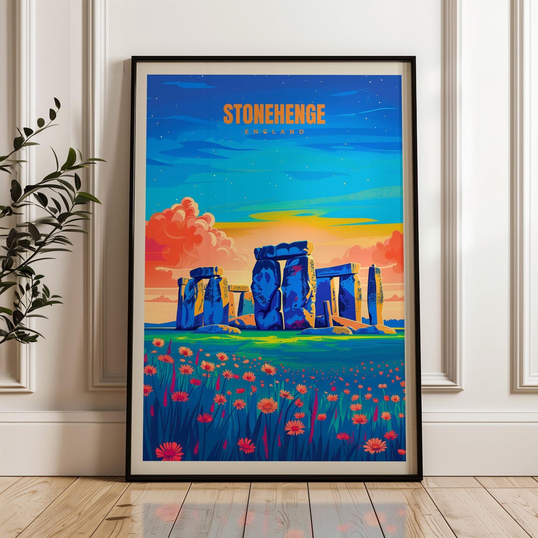 Stonehenge England Travel Poster: National Trust Art Print - Etsy