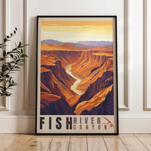 Fish River Canyon reseaffisch: Namibia, Afrika illustrationskonst