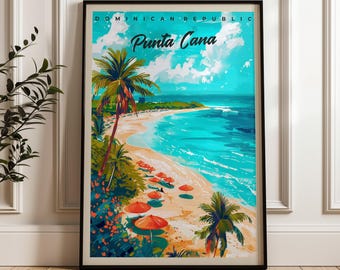 Punta Cana Poster: Dominican Republic Caribbean Travel Art Print