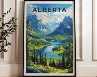 Banff National Park Art Print: Alberta Canada Travel Poster