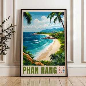 Phan Rang Travel Poster: Vietnam Coastal Art Print