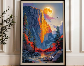 Yosemite National Park Poster: El Capitan USA Travel Print