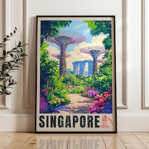 Gardens by the Bay Print: Singapur Reiseposter