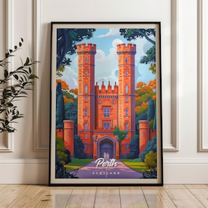 Perth Travel Poster - Scotland Wall Art Print, Illustration Poster, Artwork, Home & Office decor, Gift idea, Travel print, UK poster