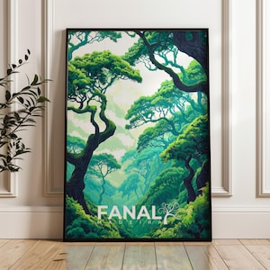 Fanal Wald Reise Poster, Portugal Wand Kunst Druck, Illustration Kunstwerk, Atlantik Haus & Büro Dekor, Madeira Geschenkidee