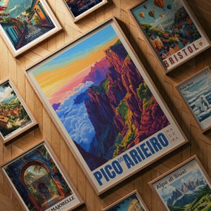 Pico do Arieiro Print: Madeira Mountain Travel Poster image 3