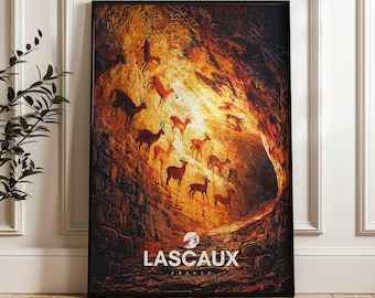 Höhle von Lascaux: Frankreich Reise Poster, Archäologie Geschenk