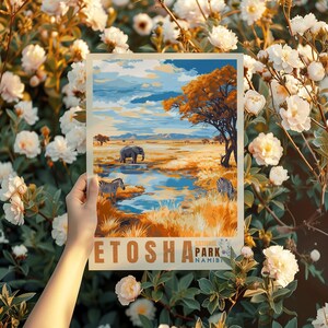 Etosha Nationalpark Poster: Namibia Savannah Wildtier Kunstdruck Bild 6