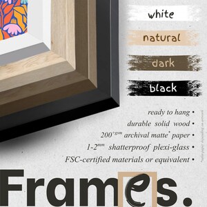The image is a collage of various framed artworks, and it is described as a "framed art" image. The image is not a single piece, but rather a collection of different framed artworks. The text in the image is limited to a maximum of 500 characters, and it avoids redundancy and vague descriptions.