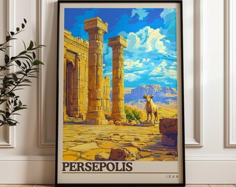 Persepolis Travel Poster: Iran Architecture Art Print - Etsy