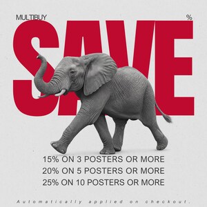 a poster with a picture of an elephant on it