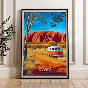 Uluru Travel Poster: Ayers Rock, Australia Art Print