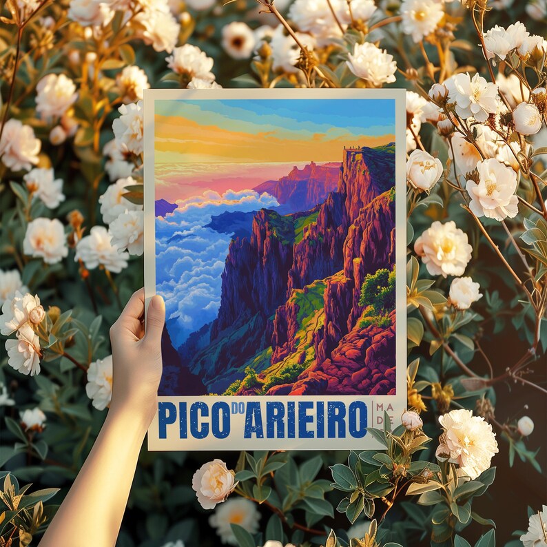Pico do Arieiro Print: Madeira Mountain Travel Poster image 5