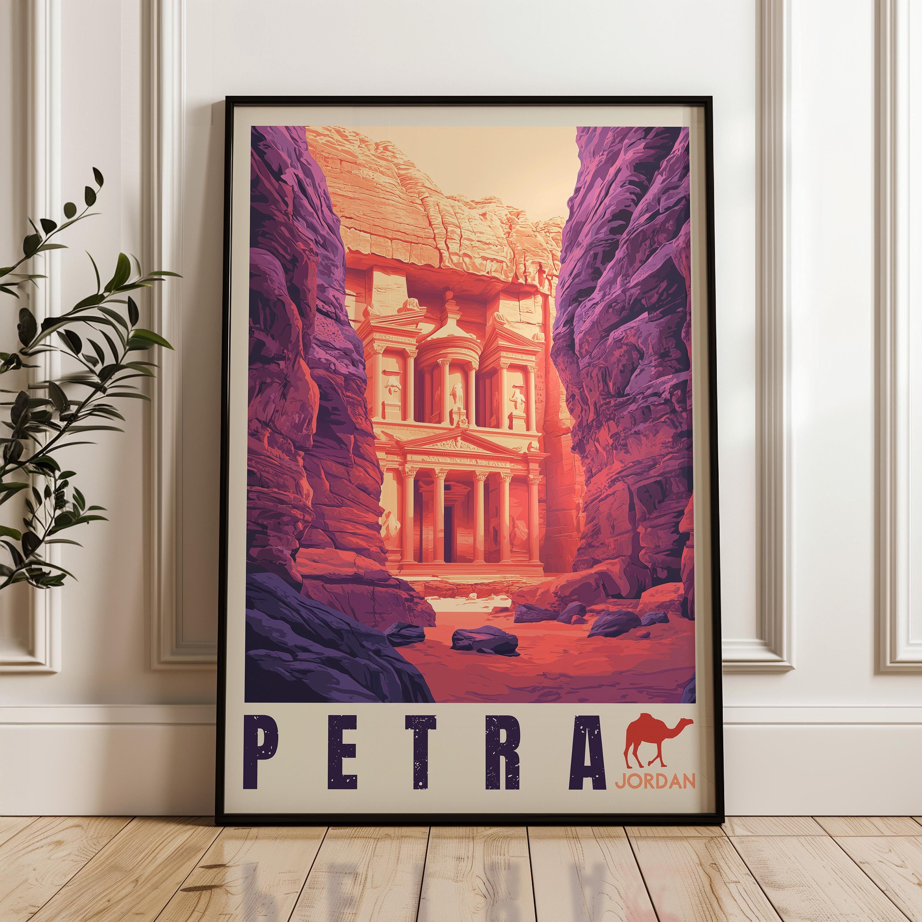 Petra Travel Poster: Al-khazneh, Jordan Wall Art Print - Etsy