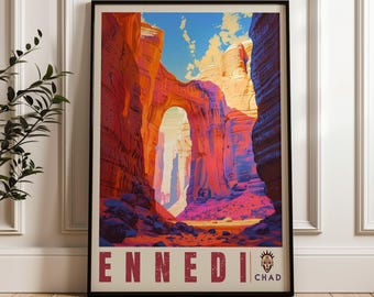 Ennedi Plateau Travel Poster: Chad Africa Wall Art