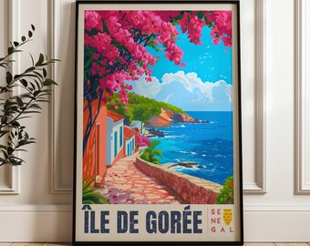Goree Island Senegal Travel Poster: Vibrant African Wall Art